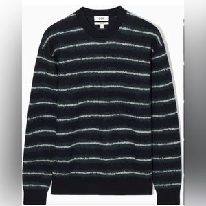 NEW COS STRIPED BOILED-WOOL SWEATER